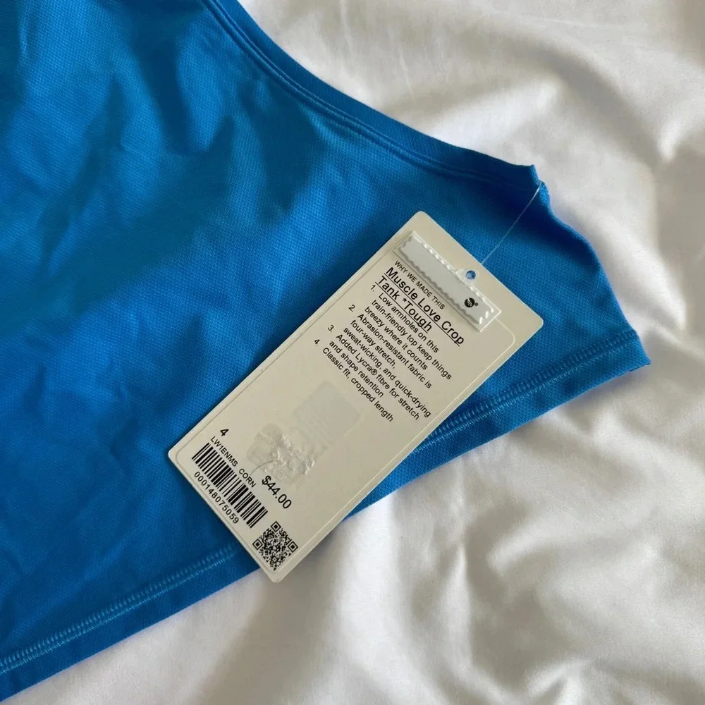 107 ๐๐ Lululemon Muslce Love Crop Tank * Tough - Cornflower - Picture 5 of 8